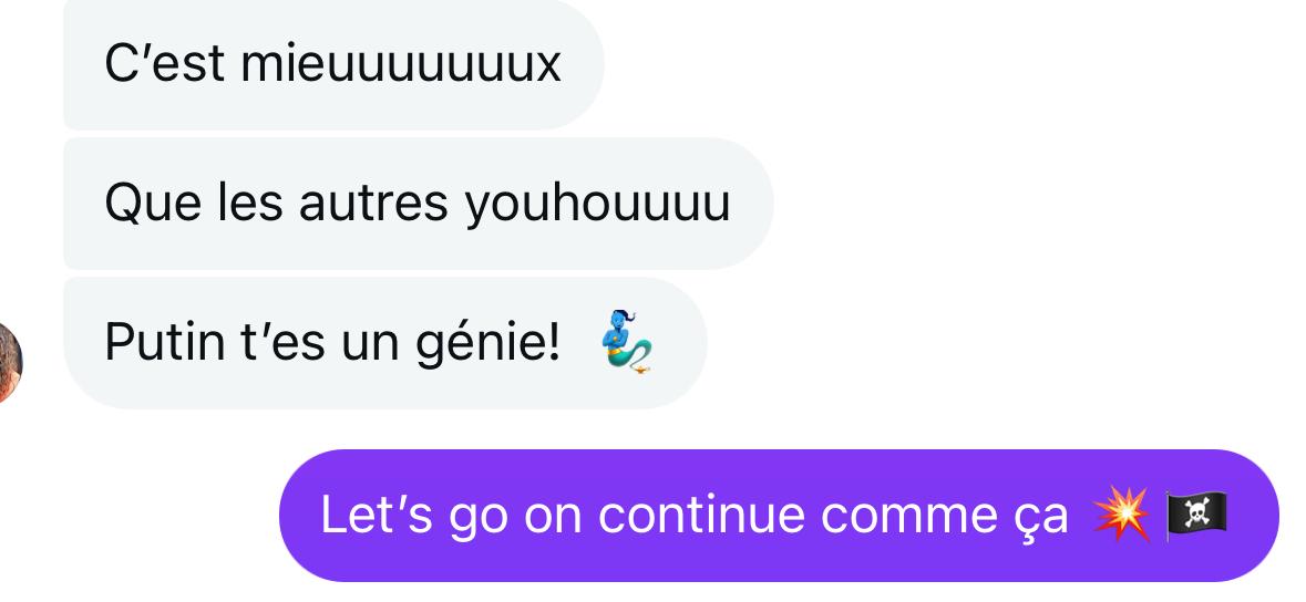 Témoignage d'entrepreneur - Messages Instagram